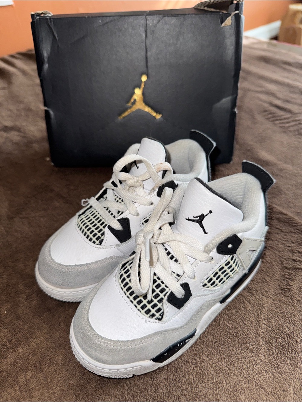 Nike Air Jordan 4 Retro (TD) "Military Black" – Size 9C